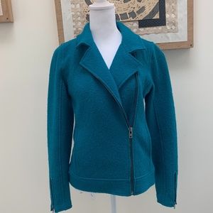 Amazing blue/turquoise Tahari Motorcycle Jacket